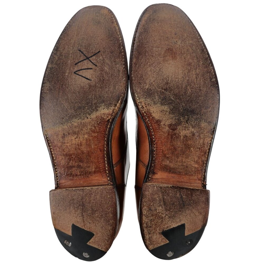 Alden 962 Norwegian Front Blucher Burnished Tan Calf Leather Mens 11 Dress Shoes - Picture 3 of 12
